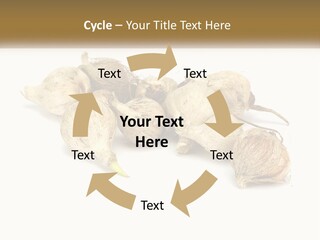 A Bunch Of Garlic On A White Background PowerPoint Template