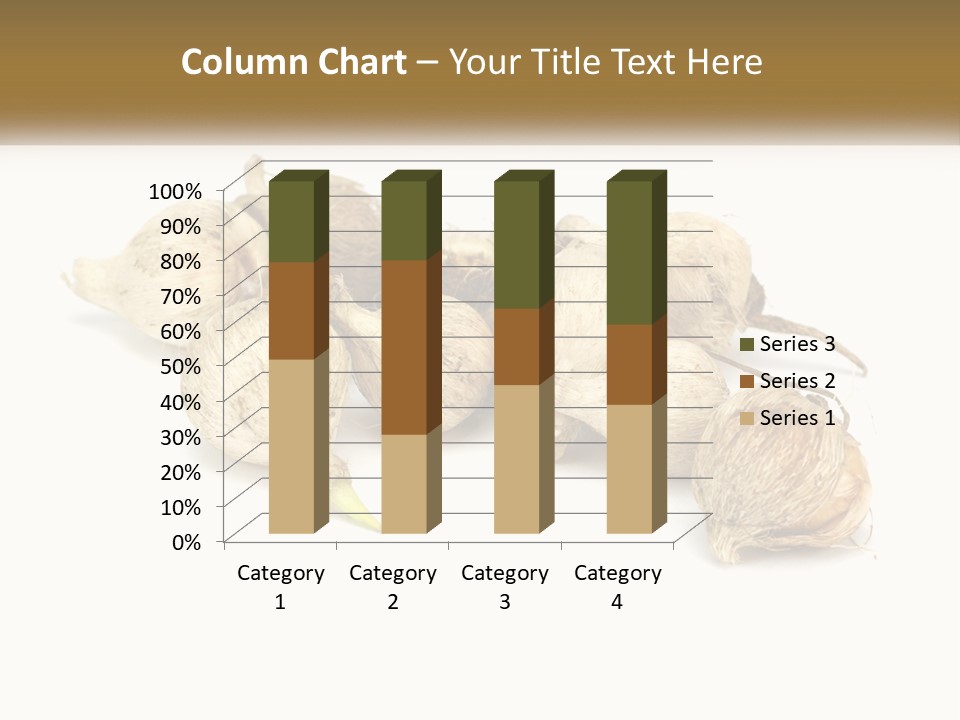 A Bunch Of Garlic On A White Background PowerPoint Template