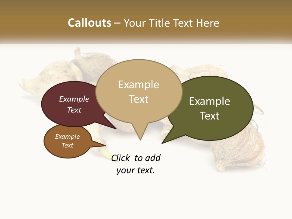 A Bunch Of Garlic On A White Background PowerPoint Template