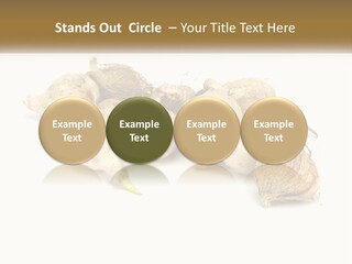 A Bunch Of Garlic On A White Background PowerPoint Template