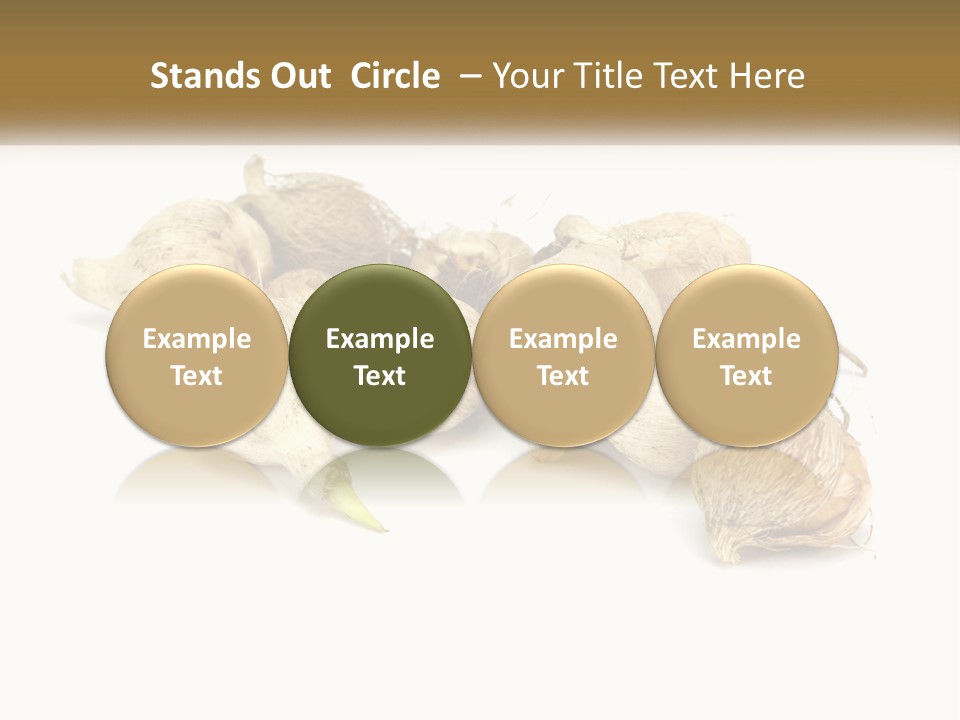 A Bunch Of Garlic On A White Background PowerPoint Template