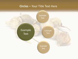 A Bunch Of Garlic On A White Background PowerPoint Template