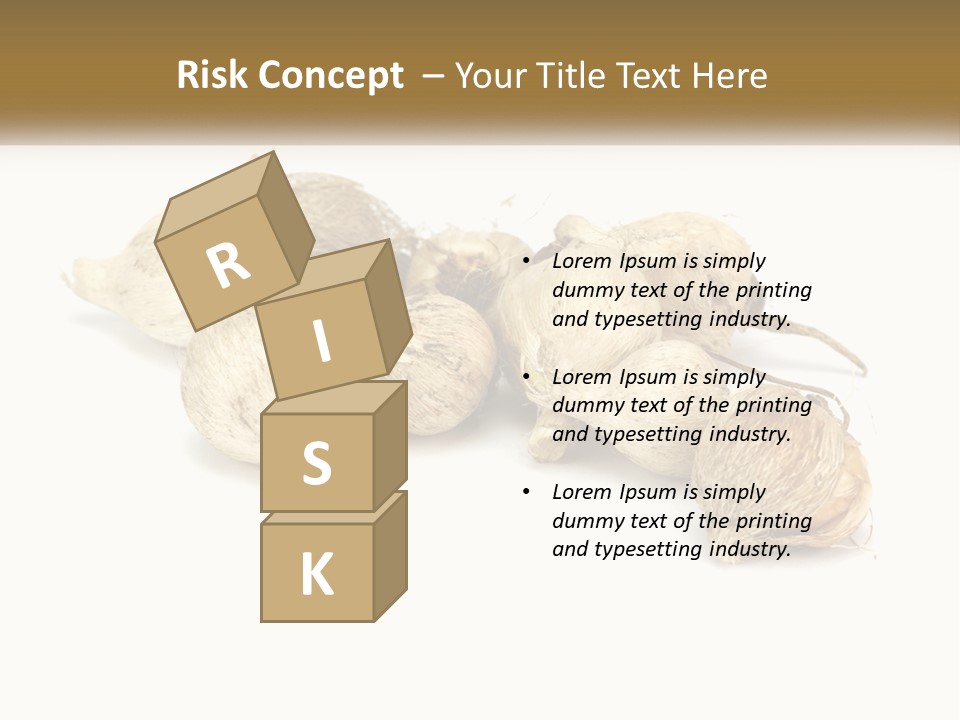 A Bunch Of Garlic On A White Background PowerPoint Template