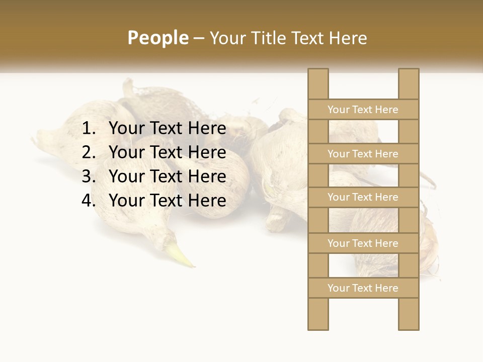 A Bunch Of Garlic On A White Background PowerPoint Template