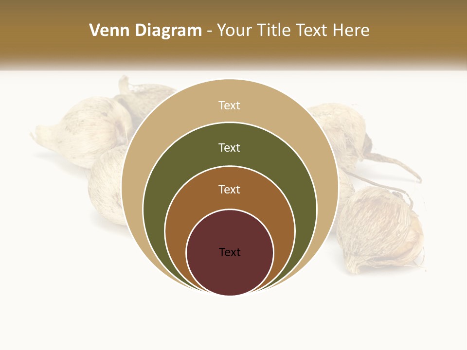 A Bunch Of Garlic On A White Background PowerPoint Template