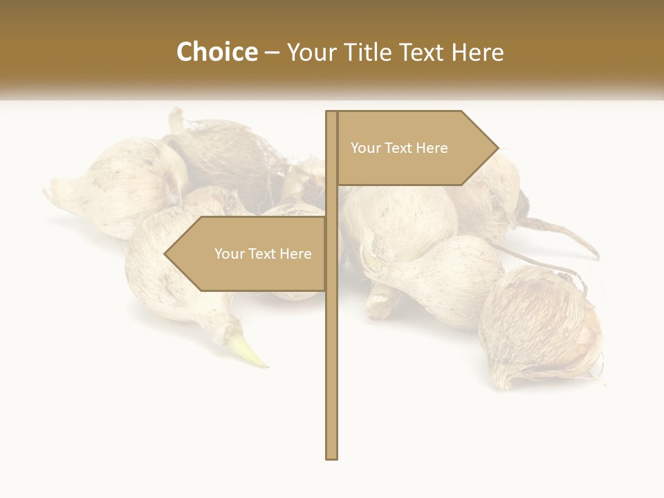 A Bunch Of Garlic On A White Background PowerPoint Template