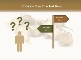 A Bunch Of Garlic On A White Background PowerPoint Template