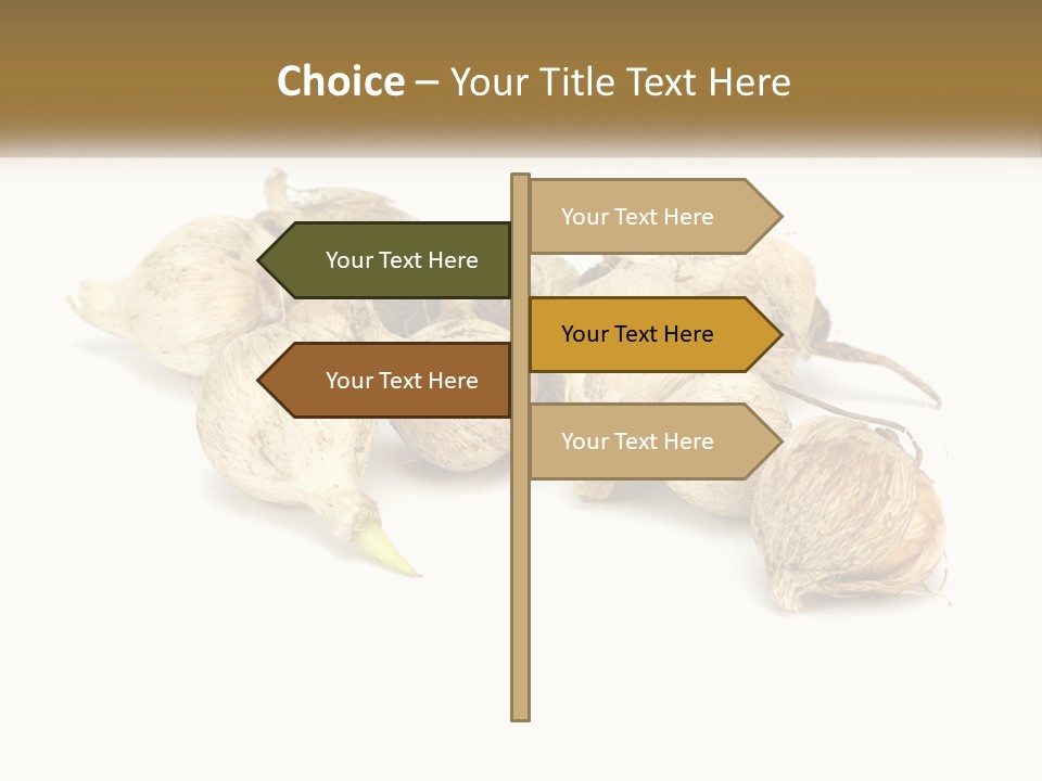 A Bunch Of Garlic On A White Background PowerPoint Template