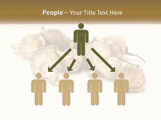 A Bunch Of Garlic On A White Background PowerPoint Template