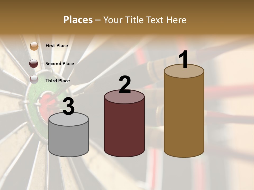 A Dart Hitting In The Center Of A Dartboard PowerPoint Template