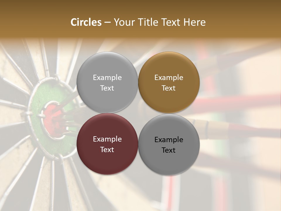A Dart Hitting In The Center Of A Dartboard PowerPoint Template