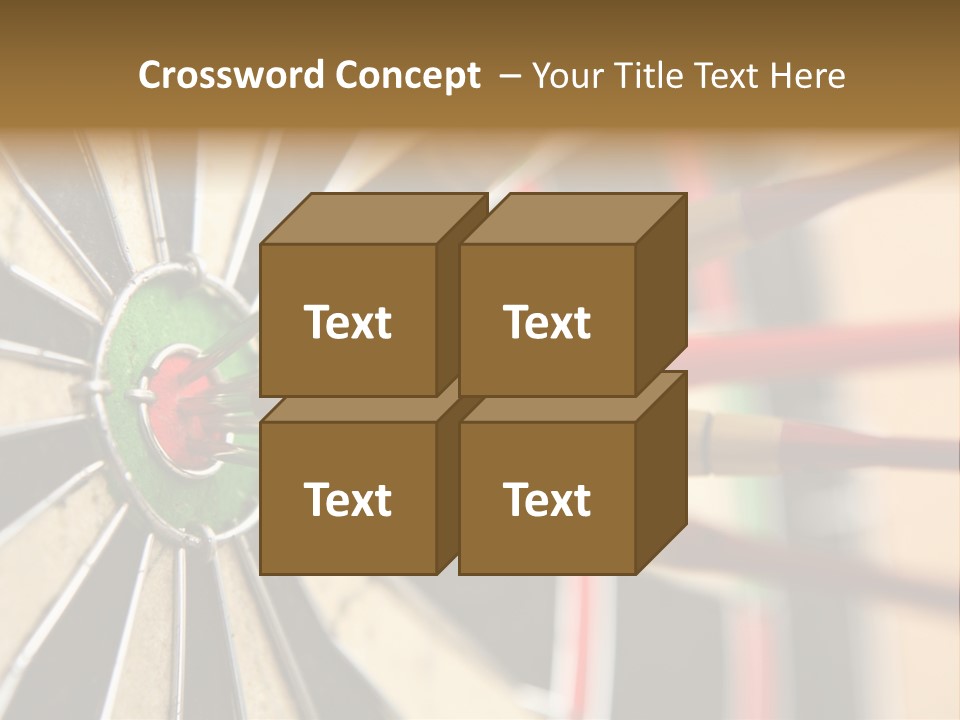 A Dart Hitting In The Center Of A Dartboard PowerPoint Template