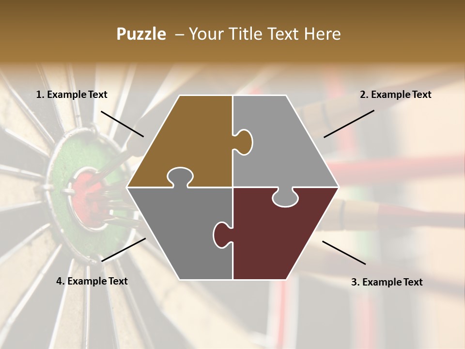 A Dart Hitting In The Center Of A Dartboard PowerPoint Template