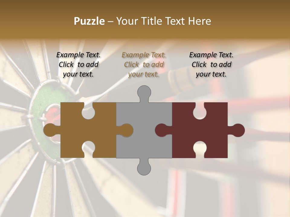 A Dart Hitting In The Center Of A Dartboard PowerPoint Template