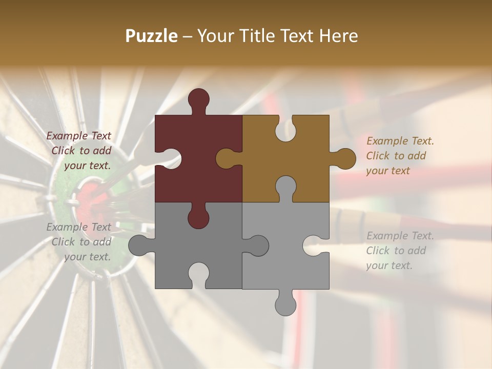A Dart Hitting In The Center Of A Dartboard PowerPoint Template