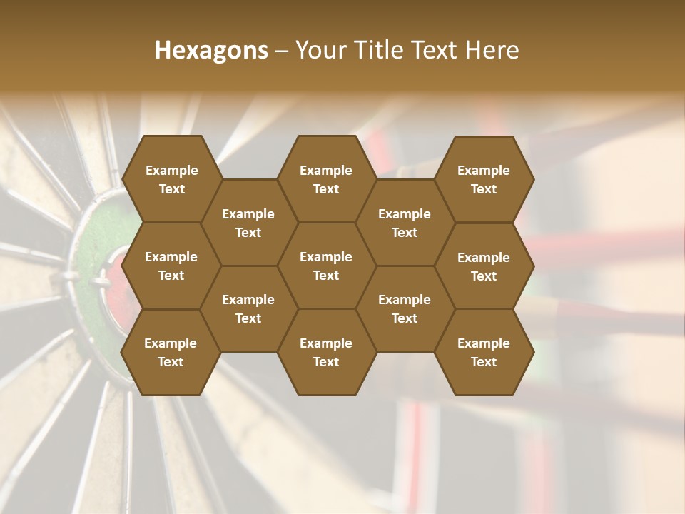 A Dart Hitting In The Center Of A Dartboard PowerPoint Template