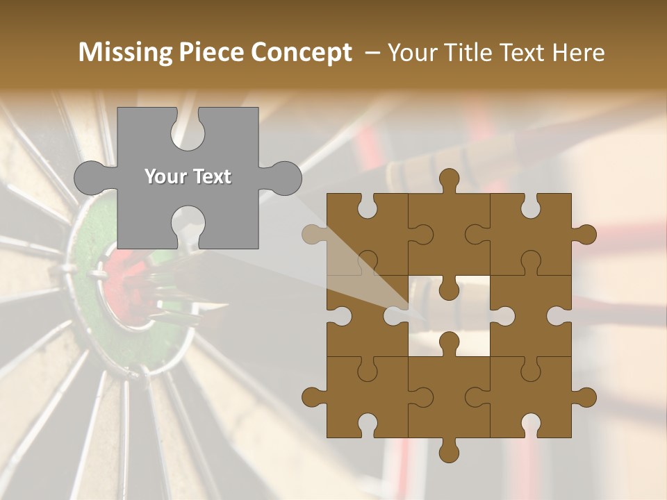 A Dart Hitting In The Center Of A Dartboard PowerPoint Template