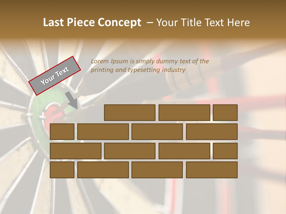 A Dart Hitting In The Center Of A Dartboard PowerPoint Template