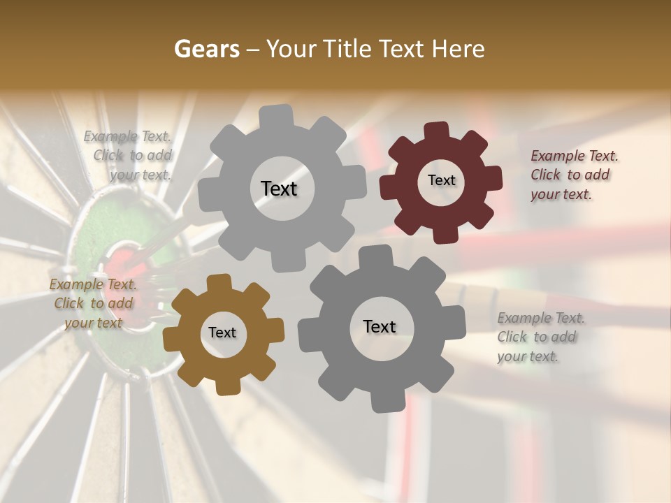 A Dart Hitting In The Center Of A Dartboard PowerPoint Template