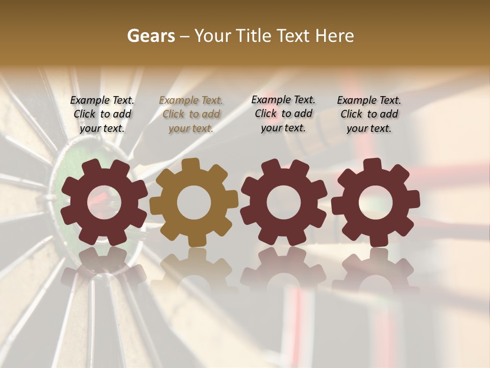 A Dart Hitting In The Center Of A Dartboard PowerPoint Template