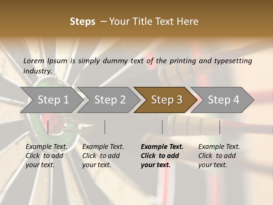 A Dart Hitting In The Center Of A Dartboard PowerPoint Template