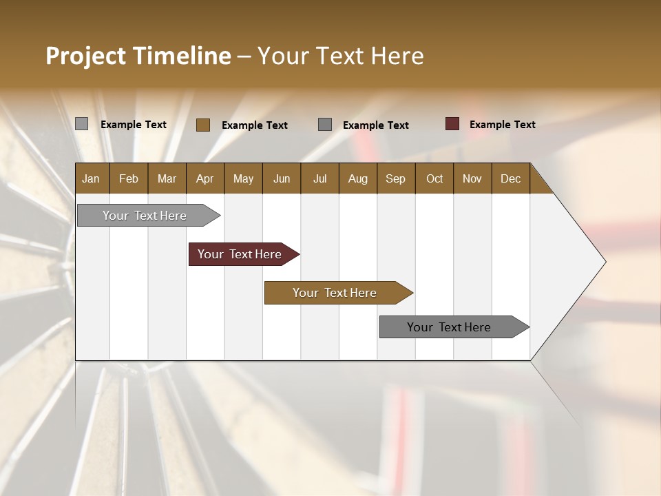 A Dart Hitting In The Center Of A Dartboard PowerPoint Template