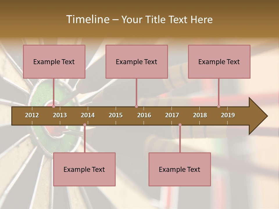 A Dart Hitting In The Center Of A Dartboard PowerPoint Template