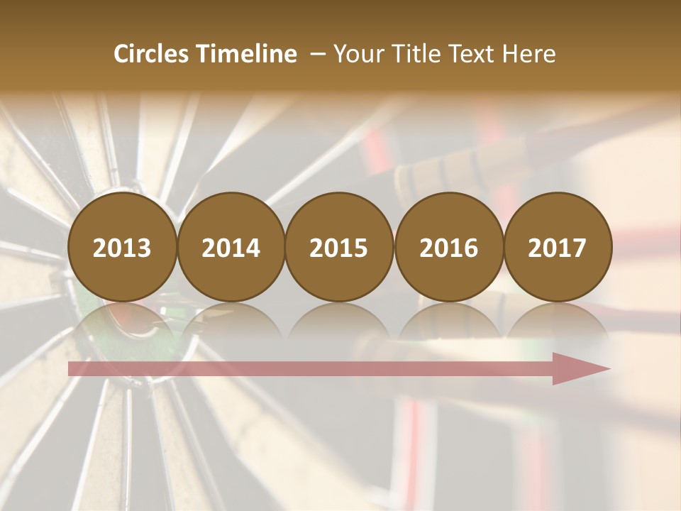 A Dart Hitting In The Center Of A Dartboard PowerPoint Template