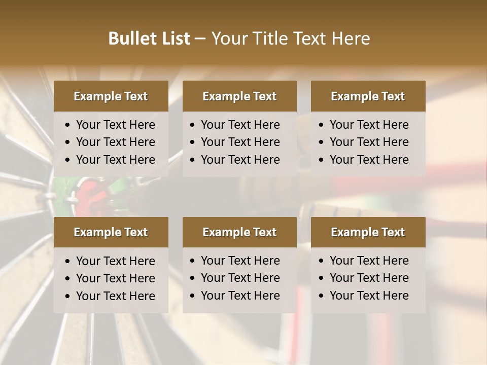 A Dart Hitting In The Center Of A Dartboard PowerPoint Template