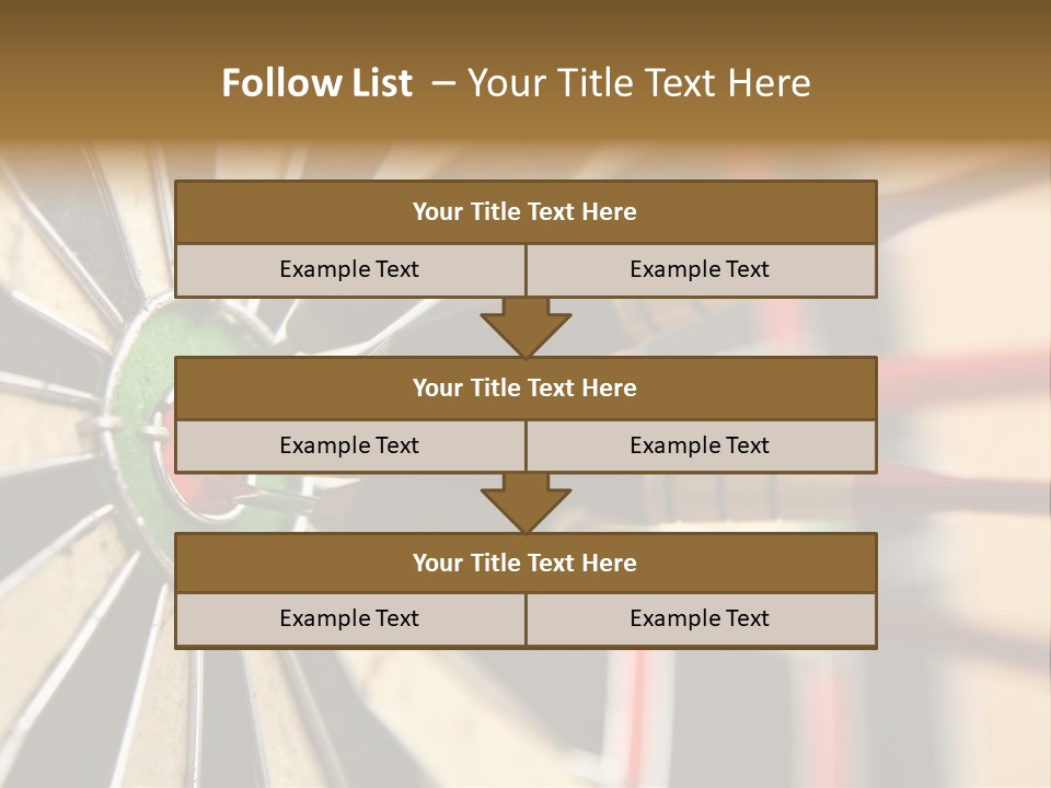 A Dart Hitting In The Center Of A Dartboard PowerPoint Template