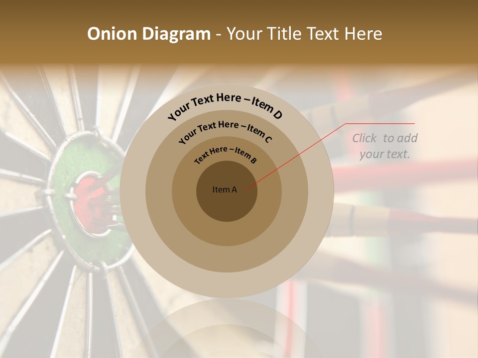 A Dart Hitting In The Center Of A Dartboard PowerPoint Template