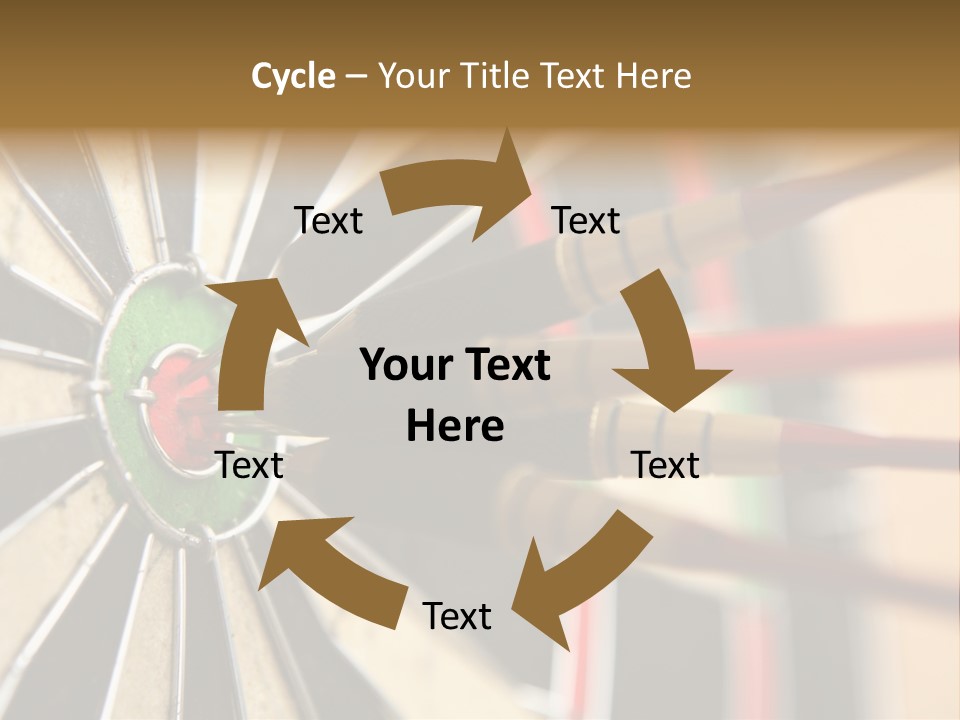 A Dart Hitting In The Center Of A Dartboard PowerPoint Template