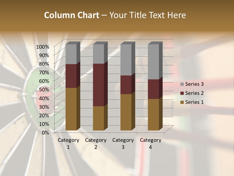 A Dart Hitting In The Center Of A Dartboard PowerPoint Template