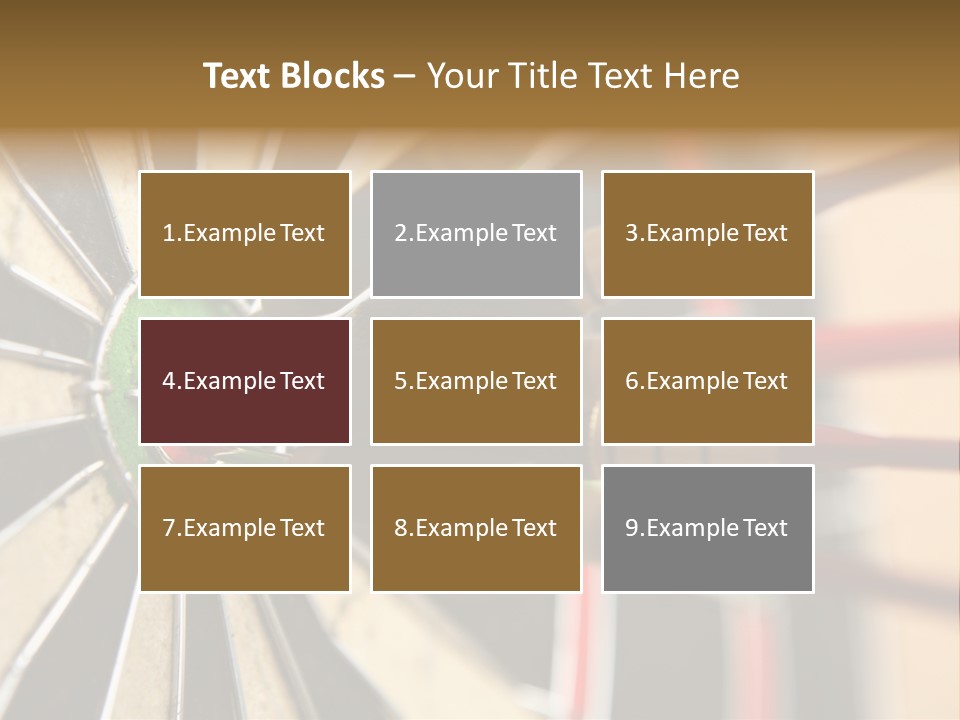 A Dart Hitting In The Center Of A Dartboard PowerPoint Template