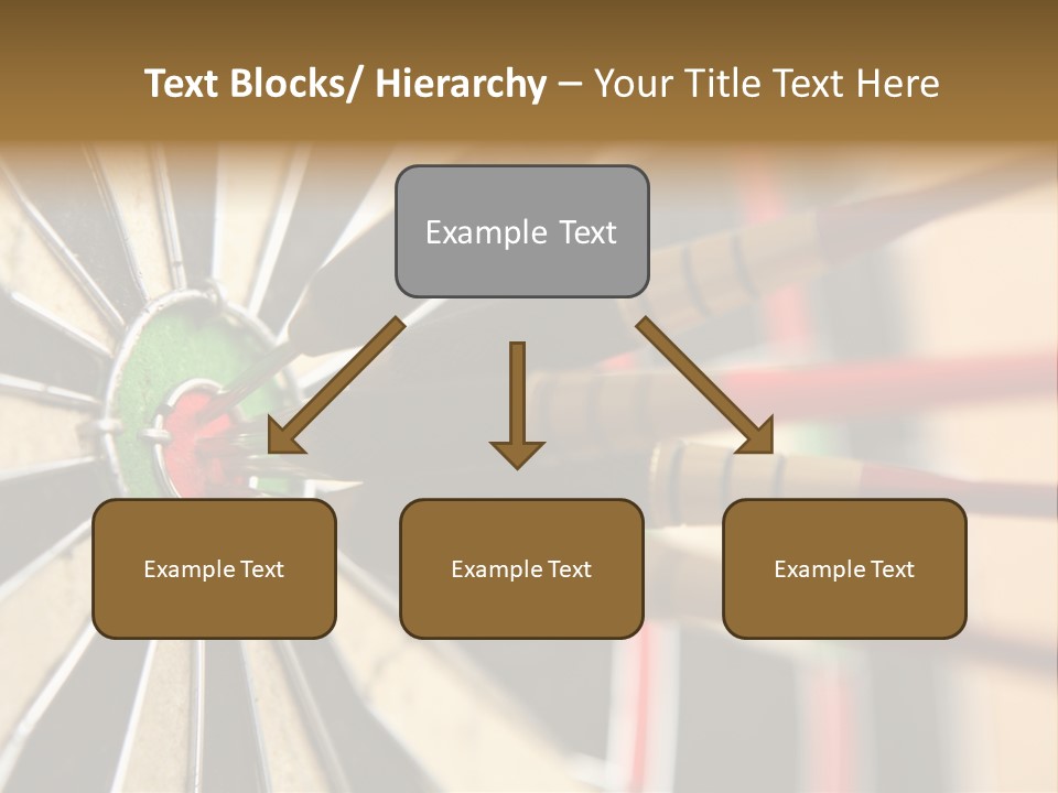 A Dart Hitting In The Center Of A Dartboard PowerPoint Template