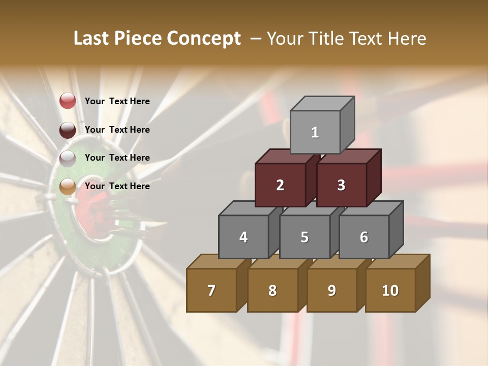 A Dart Hitting In The Center Of A Dartboard PowerPoint Template