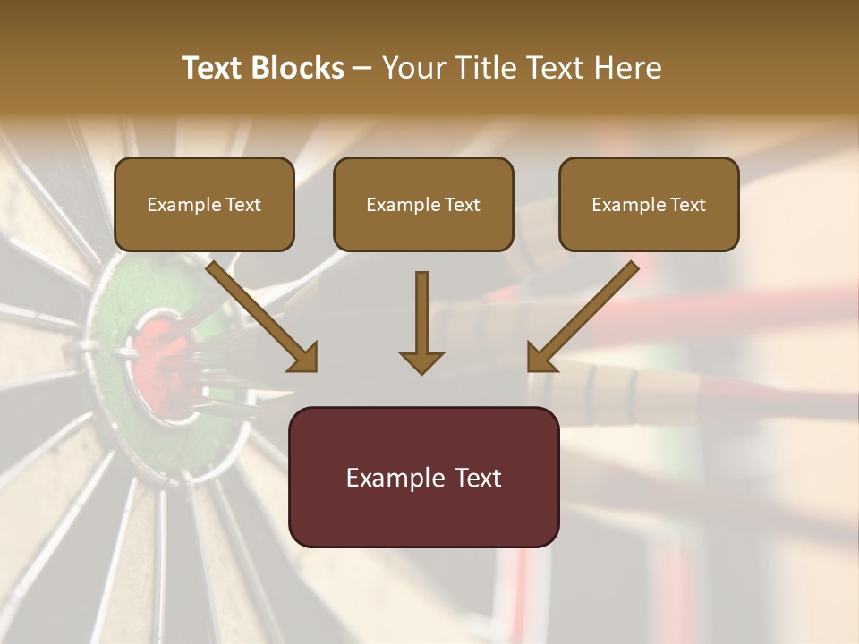 A Dart Hitting In The Center Of A Dartboard PowerPoint Template