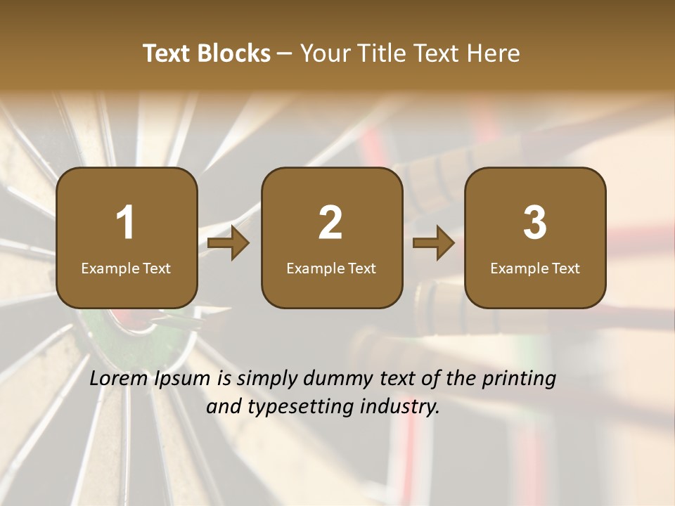 A Dart Hitting In The Center Of A Dartboard PowerPoint Template