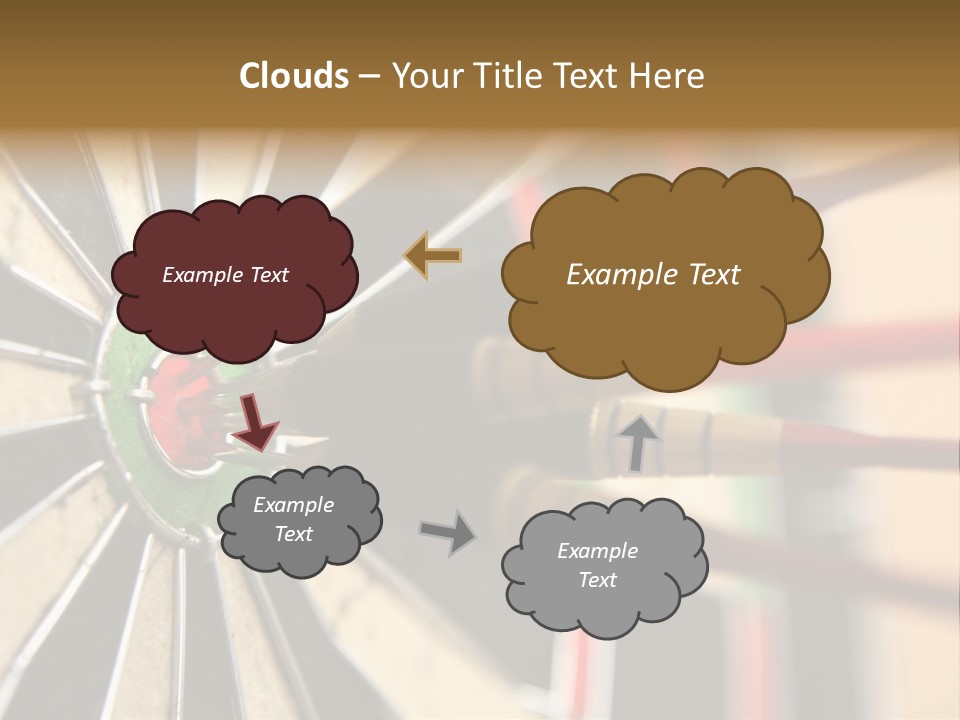 A Dart Hitting In The Center Of A Dartboard PowerPoint Template