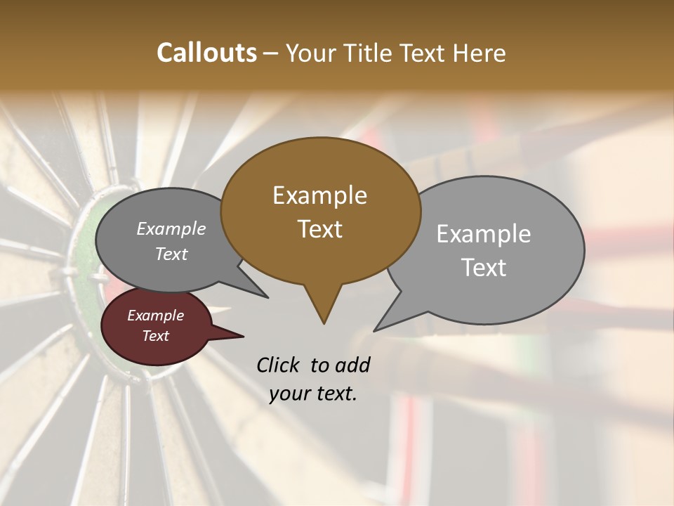 A Dart Hitting In The Center Of A Dartboard PowerPoint Template