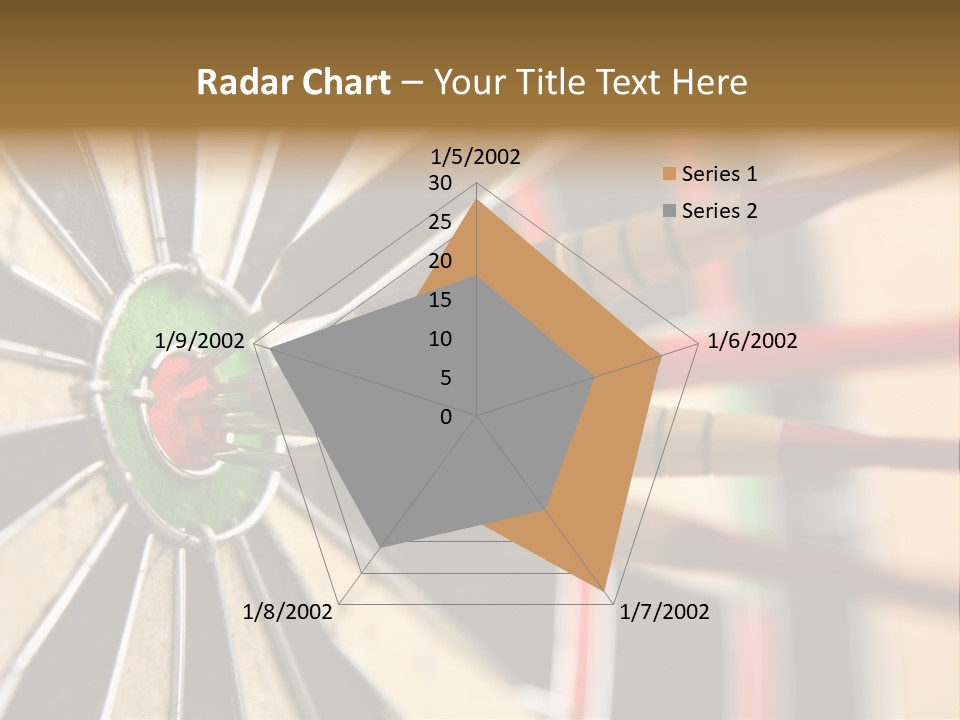 A Dart Hitting In The Center Of A Dartboard PowerPoint Template