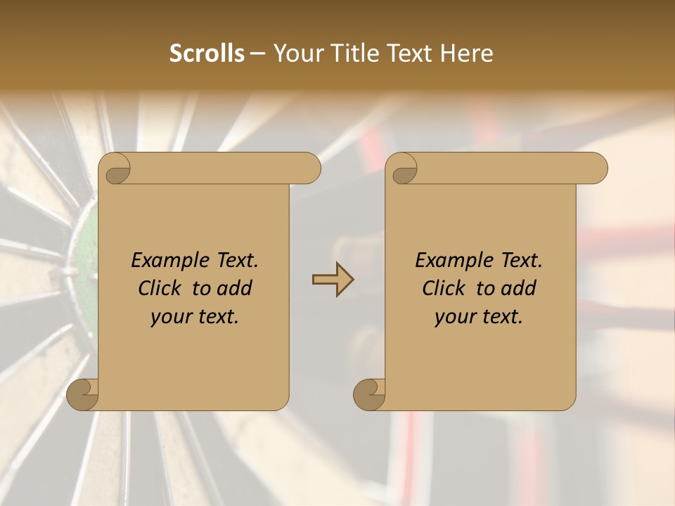 A Dart Hitting In The Center Of A Dartboard PowerPoint Template
