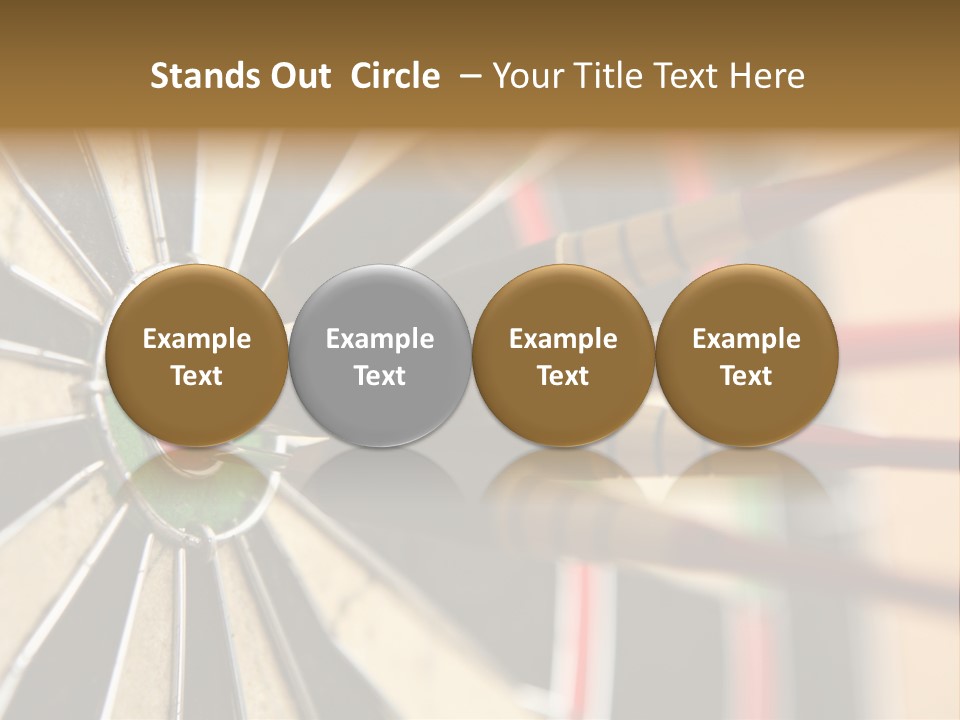 A Dart Hitting In The Center Of A Dartboard PowerPoint Template