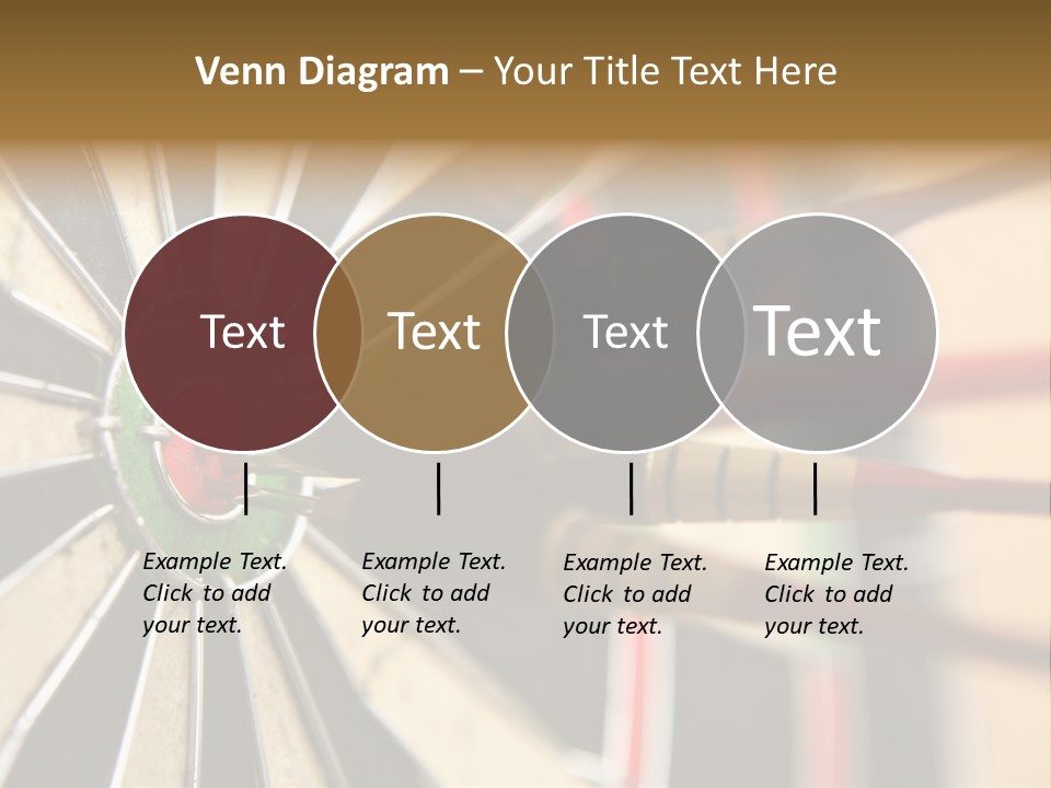 A Dart Hitting In The Center Of A Dartboard PowerPoint Template