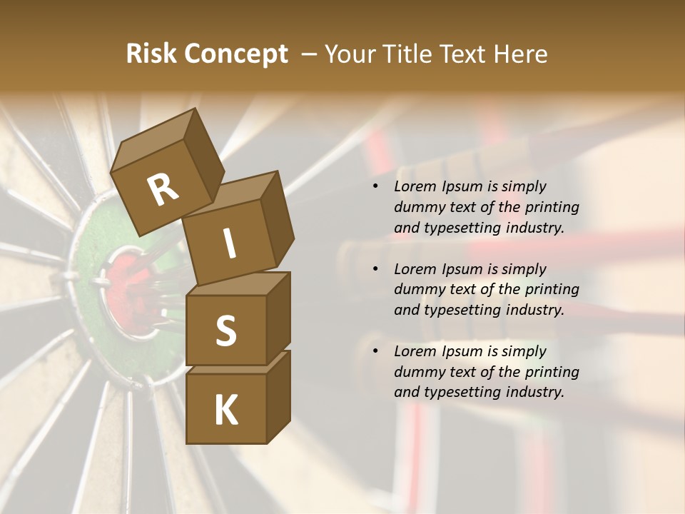 A Dart Hitting In The Center Of A Dartboard PowerPoint Template