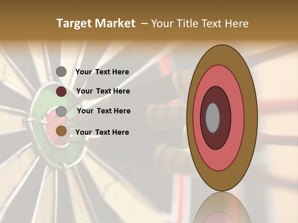A Dart Hitting In The Center Of A Dartboard PowerPoint Template