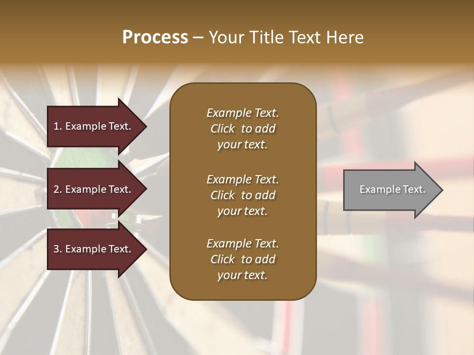 A Dart Hitting In The Center Of A Dartboard PowerPoint Template