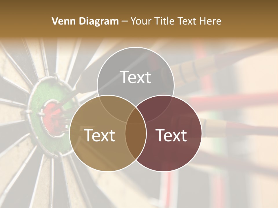 A Dart Hitting In The Center Of A Dartboard PowerPoint Template
