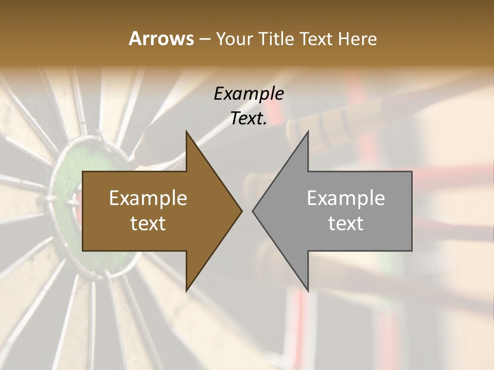 A Dart Hitting In The Center Of A Dartboard PowerPoint Template