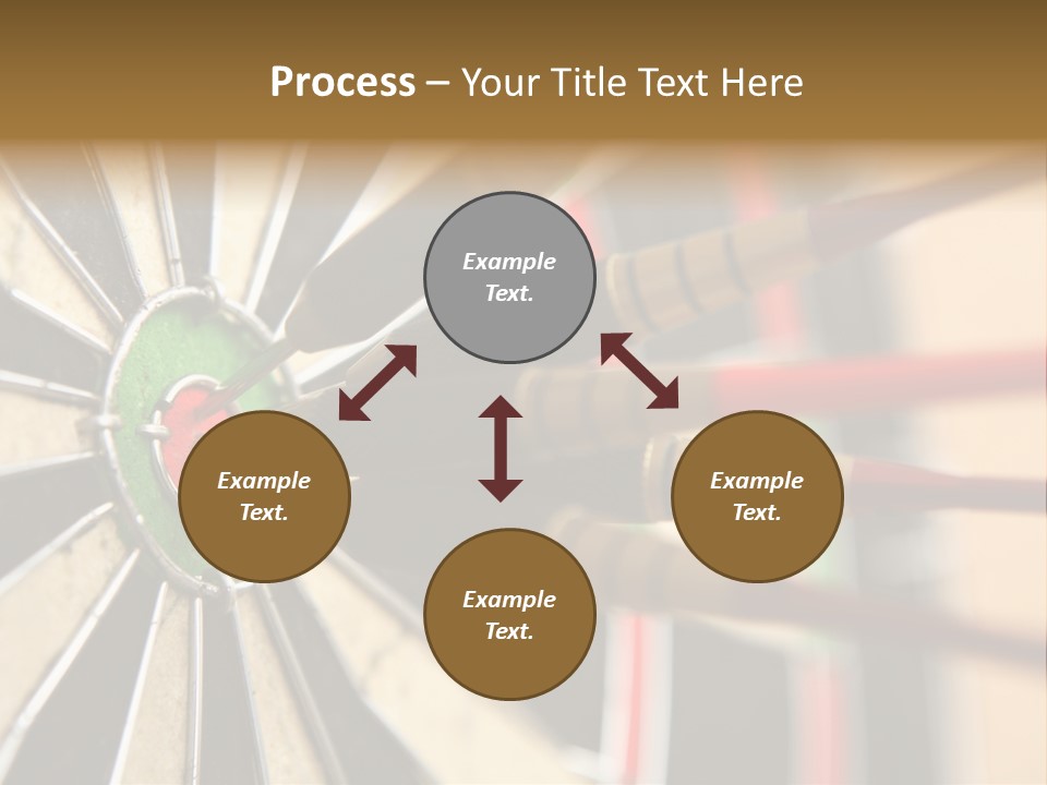 A Dart Hitting In The Center Of A Dartboard PowerPoint Template